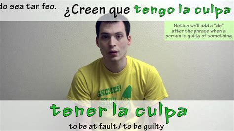 how to say guilty in spanish